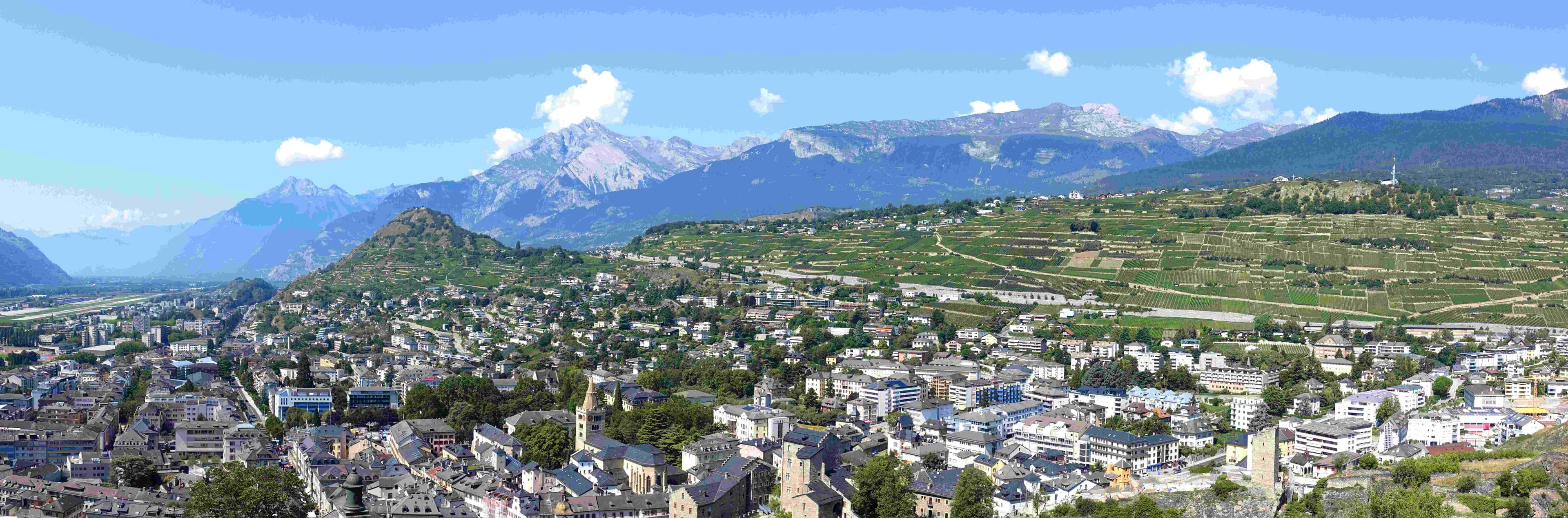 Schweizer Stadt- oder Alpenlandschaft als Titelbild