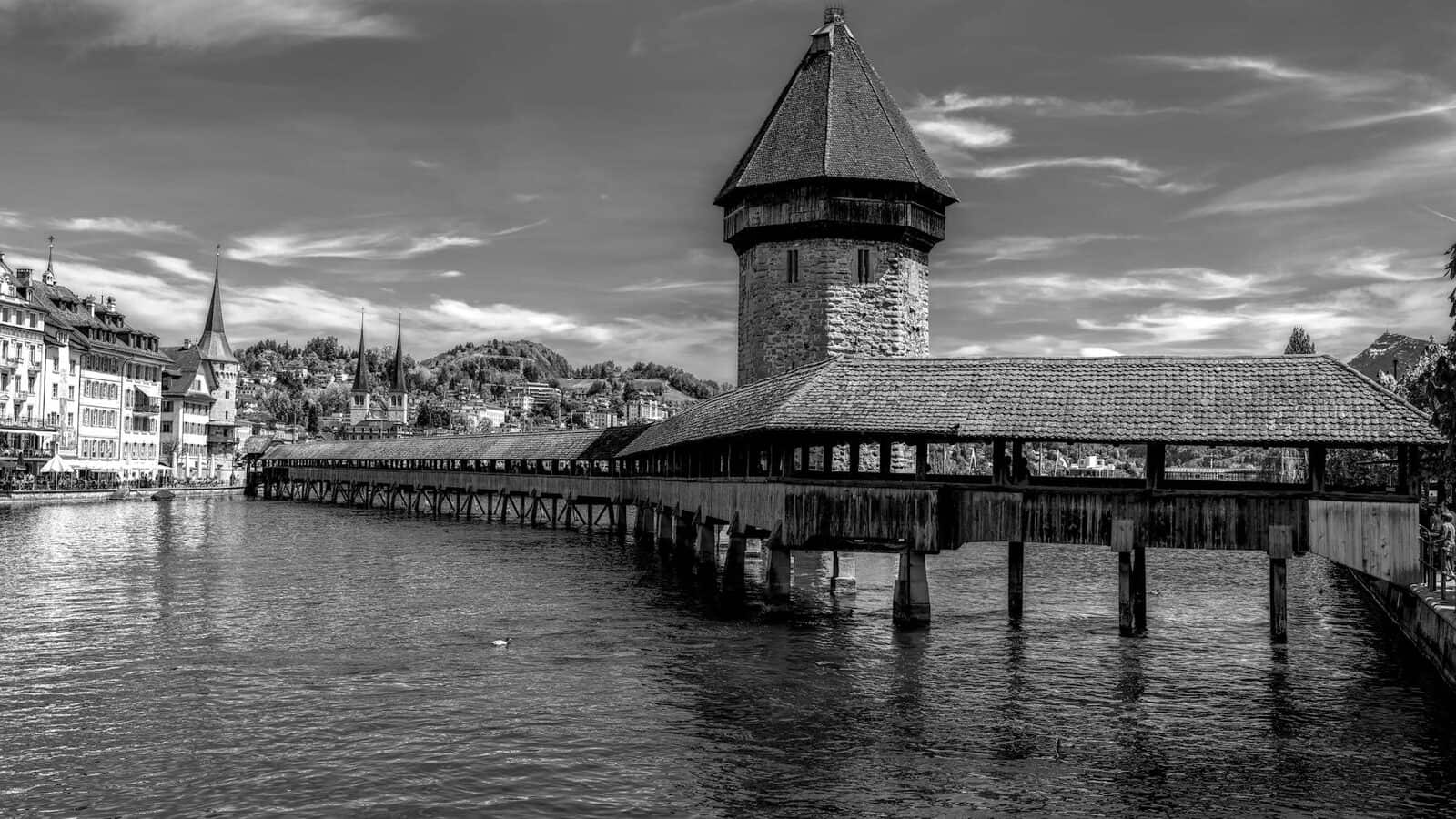 Historic Chapel Bridge in Lucerne