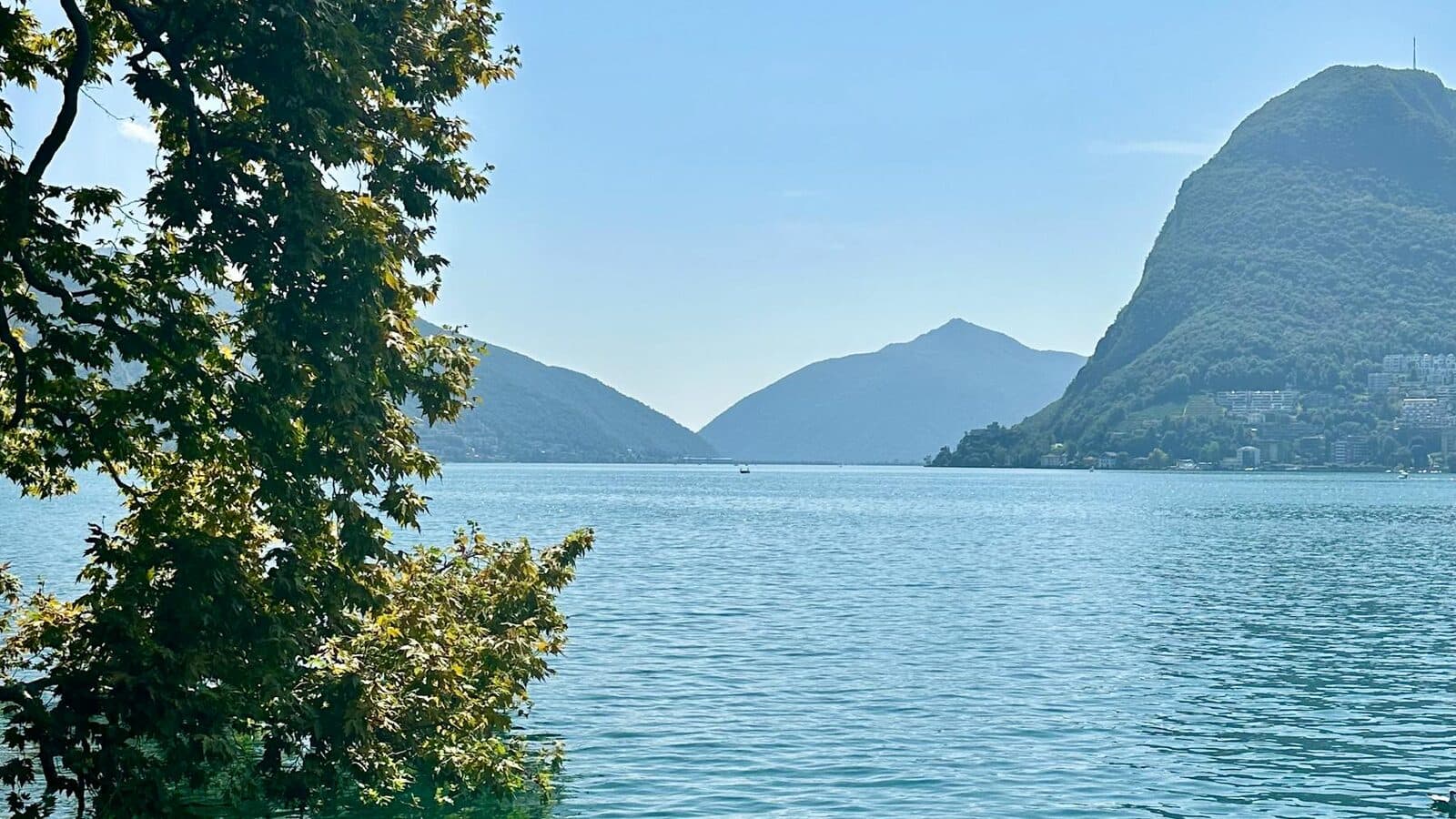 View of Lake Lugano in Switzerland