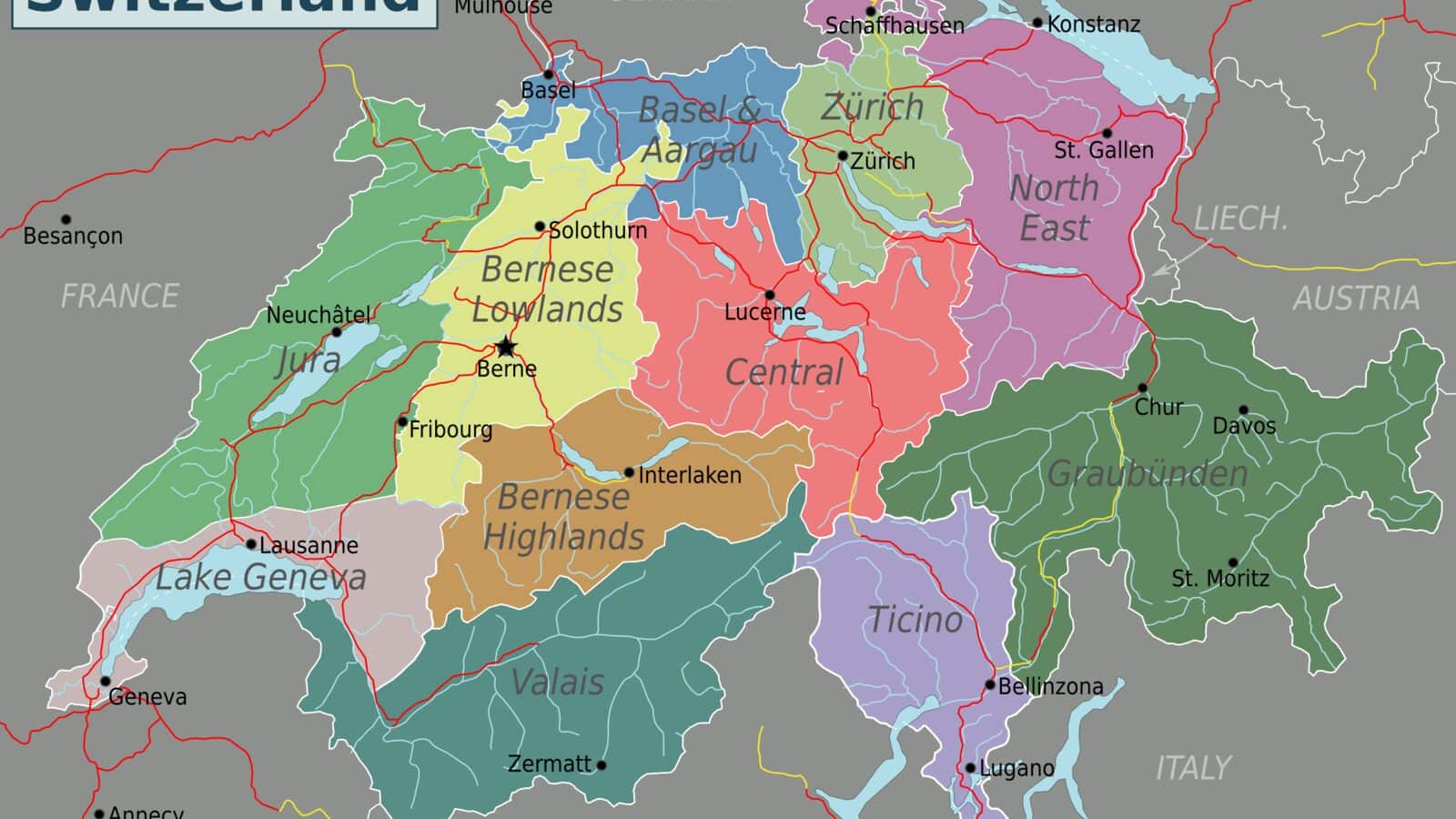 Map of Switzerland