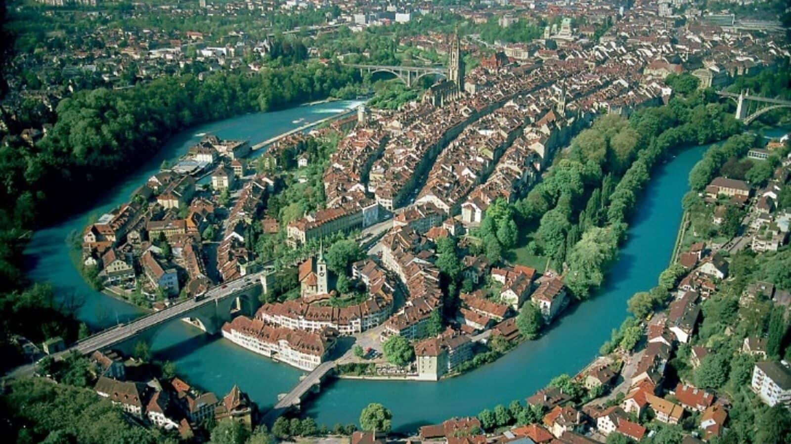 Aerial view of Bern