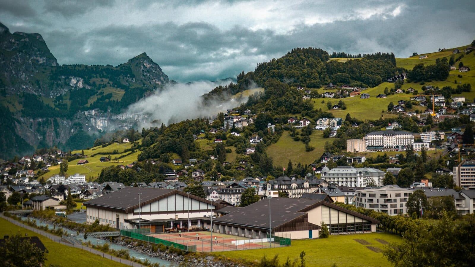Swiss village in the Alps